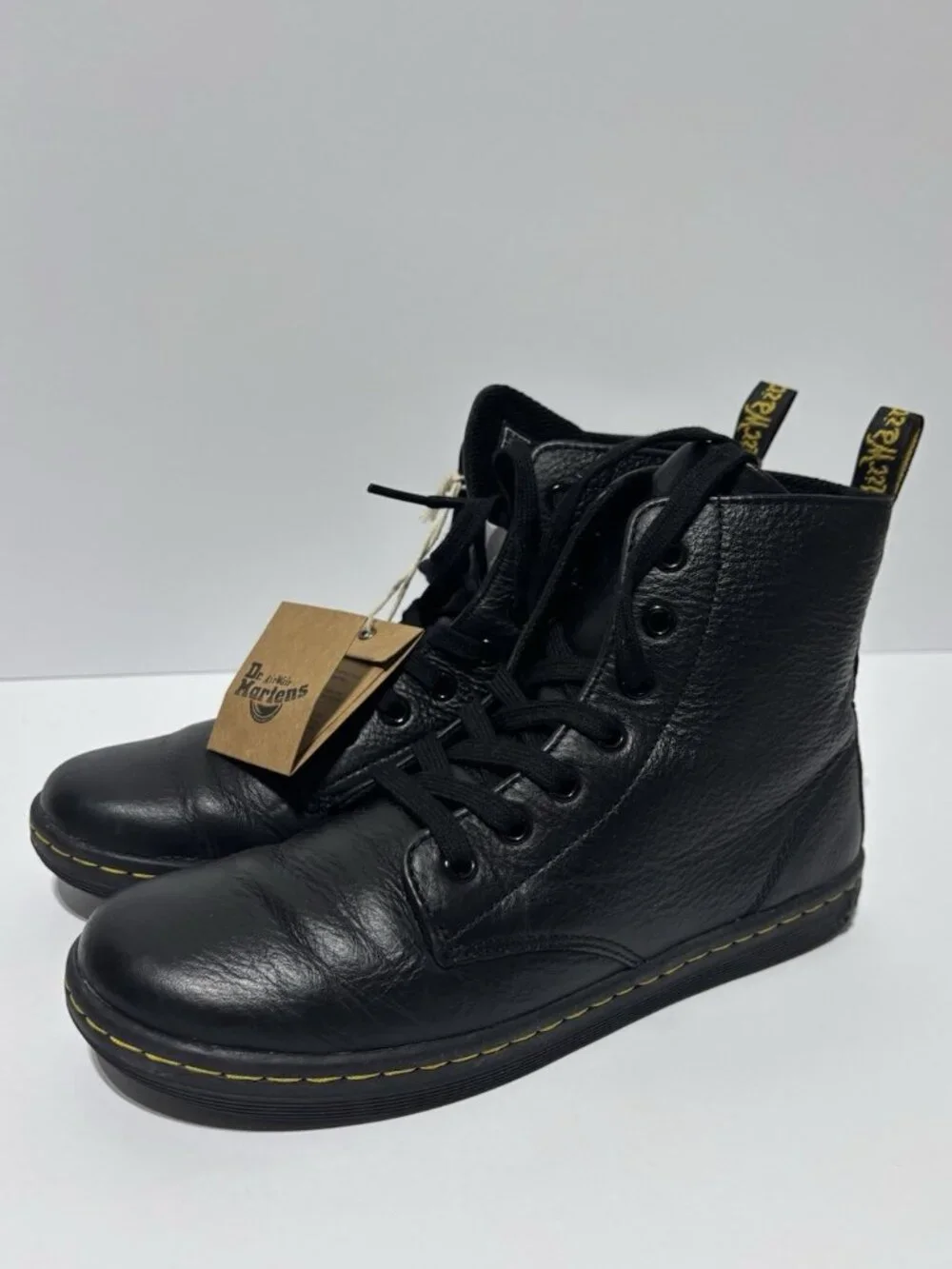 Dr. Martens Women’s Leyton Black Leather Boots, Size 8 M
